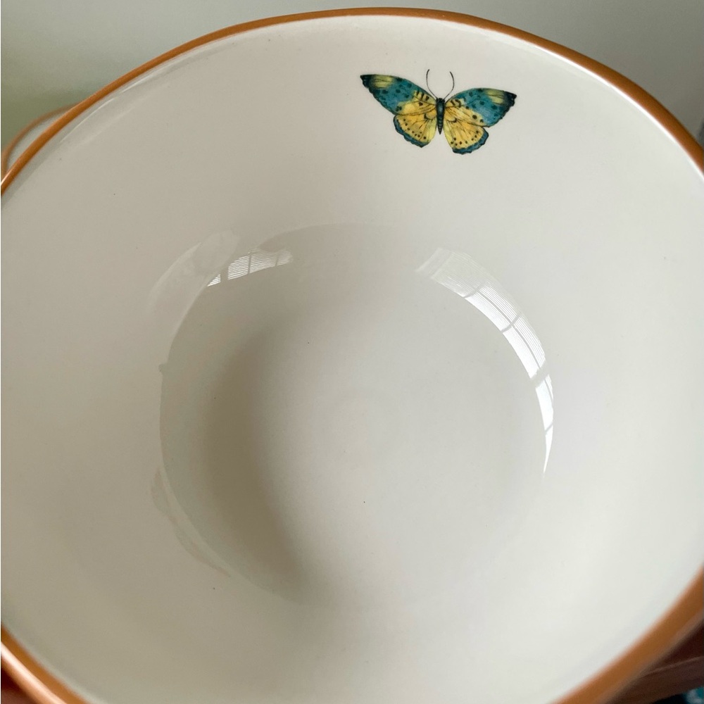Set of 4 Pier One Botanical Garden Floral Earthenware Cereal Bowls 6” Excellent - Picture 6 of 10